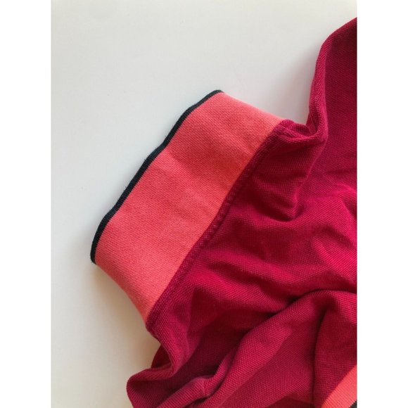 Men's LACOSTE LIVE F8329 Red Coral Logo Cotton Pique Knit Polo, Size 4 / M - Picture 10 of 13